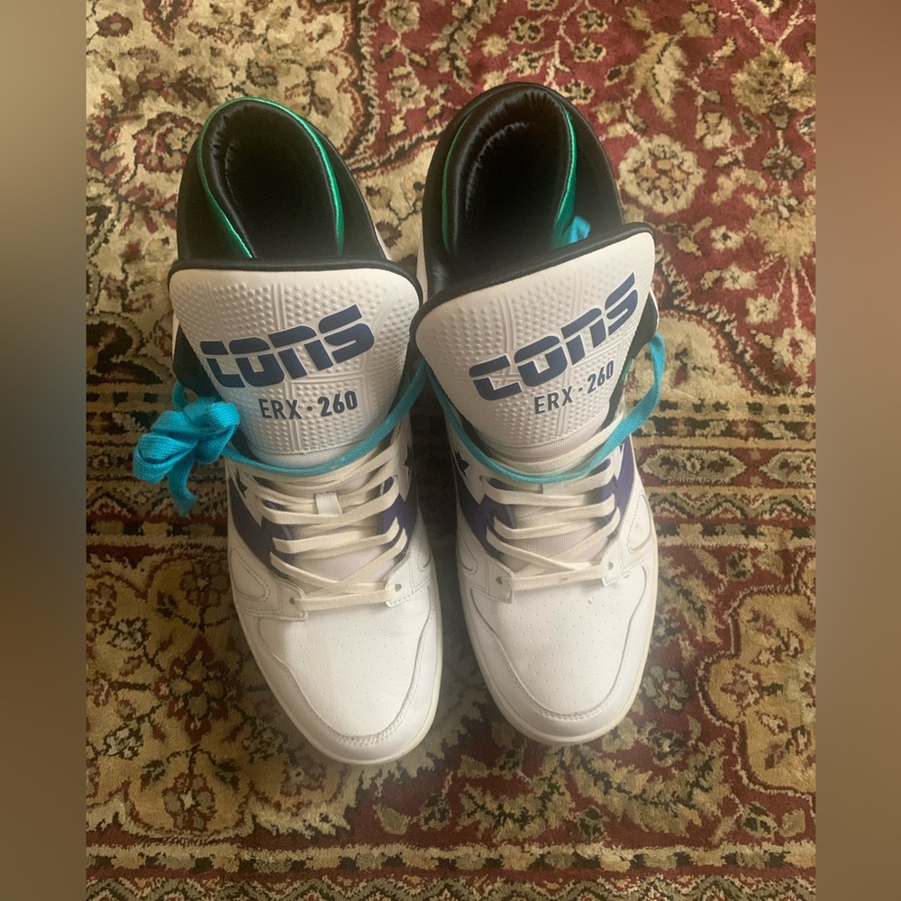 RARE🔥 Sz 10.5 - Converse Don C ERX-260 Mid Jewel Charlotte Hornets Shoes 163779C